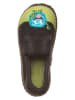 kitz-pichler Pantoffels "Bobby Floh" antraciet/groen