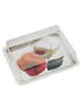 APS 2tlg. Set: Tablett mit Haube in Silber/ Transparent