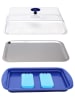APS 5-delige isoleerdienbladset blauw/transparant - (H)43 x (H)29 x (D)14 cm