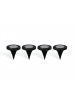 Lifa Living Lampy solarne (4 szt.) w kolorze czarnym - wys. 13,5 x Ø 11,6 cm
