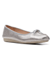 Clarks Leder-Ballerinas ''Freckle Ice'' in Silber