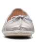 Clarks Leder-Ballerinas ''Freckle Ice'' in Silber