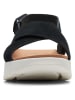 Clarks Leder-Sandalen "DashLite Wish" in Schwarz