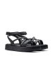 Clarks Leder-Sandalen "Alda Cross" in Schwarz