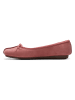 Clarks Leder-Ballerinas "Freckle Ice" in Rosa