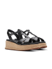 Clarks Leder-Sandaletten "Kimmei" in Schwarz