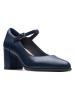 Clarks Leder-Spangenpumps "Freva" in Dunkelblau