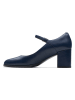 Clarks Leder-Spangenpumps "Freva" in Dunkelblau