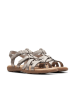 Clarks Leder-Sandalen "Elizabelle Sky" in Grau