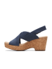 Clarks Leren haksandalen "Giselle Dove" donkerblauw
