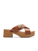 Clarks Leren slippers "Sivanne Walk" lichtbruin