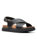 Clarks Leder-Sandalen "Arwell Sling" in Schwarz