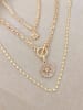 atelier MIU Vergulde ketting met zirkonia - (L)50 cm