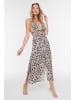 trendyol Kleid in Beige/ Rosa/ Schwarz