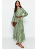 trendyol Jurk groen/wit