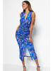 trendyol Kleid in Blau/ Lila/ Weiß