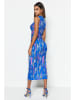 trendyol Kleid in Blau/ Lila/ Weiß