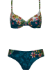 Naturana Bikini in Dunkelblau/ Grün