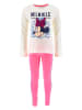 Disney Minnie Mouse 2-delige outfit "Minnie" wit/roze