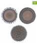 Villa d´Este 6-delige set: placemats grijs/beige - Ø 38 cm