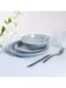 Villa d´Este 6er-Set: Dessertteller "The Market" in Hellblau/ Braun - Ø 20 cm