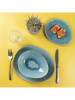 Villa d´Este 6-delige set: dessertborden "The Market" turquoise - Ø 20,5 cm