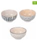 Villa d´Este 6er-Set: Schalen "Soho" in Weiß/ Schwarz/ Beige - Ø 11,8 cm
