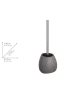 Wenko Toiletborstelgarnituur grijs - (B)12,5 x (H)38,5 x (D)12 cm