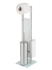 Wenko WC-Garnitur in Silber - (B)18 x (H)72 x (T)23 cm