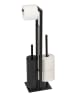 Wenko Toiletborstelgarnituur zwart - (B)18 x (H)70 x (D)23 cm