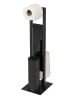 Wenko Toiletborstelgarnituur zwart - (B)18 x (H)70 x (D)23 cm