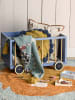 Bloomingville mini Teppich "Leroy" in Blau/ Orange - Ø 130 cm