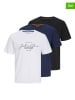 Jack & Jones 3er-Set: Shirts in Weiß/ Dunkelblau/ Schwarz