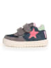Naturino Leren sneakers "Hess" grijs/donkerblauw/lichtroze