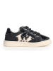 Naturino Leder-Sneakers "Quar" in Schwarz/ Creme