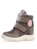 Naturino Leren boots "Geminae" donkergrijs/lichtroze