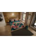 Pure Microvezel beddengoedset "Yeya" petrol/lichtroze