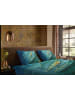 Pure Microvezel beddengoedset "Neva" donkerblauw/mintgroen
