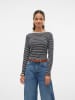 Vero Moda Longsleeve in Weiß/ Schwarz