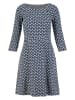 Blutsgeschwister Jurk "Mod a Hula Button" donkerblauw/wit