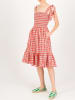 Blutsgeschwister Jurk "Seaside Picknick Love" rood/wit