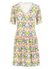 Blutsgeschwister Jurk "Summer Ease Cache" wit/meerkleurig