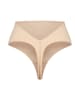 Bye Bra Stringi high waist w kolorze beżowym