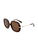 Polaroid Damen-Sonnenbrille in Braun-Gold/ Hellbraun