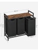 Songmics Wäschekorb in Schwarz/ Braun - (B)92,5 x (H)71 x (T)33 cm
