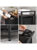 Songmics Wäschekorb in Schwarz/ Braun - (B)73 x (H)72 x (T)33 cm
