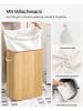 Songmics Wäschekorb in Hellbraun/ Weiß - (B)40 x (H)60 x (T)30 cm