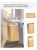 Songmics Wäschekorb in Hellbraun/ Weiß - (B)40 x (H)60 x (T)30 cm