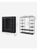 Songmics Kleiderschrank in Schwarz - (B)150 x (H)175 x (T)45 cm