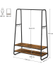 Songmics Standgarderobe in Schwarz/ Braun - (B)100 x (H)160 x (T)45 cm